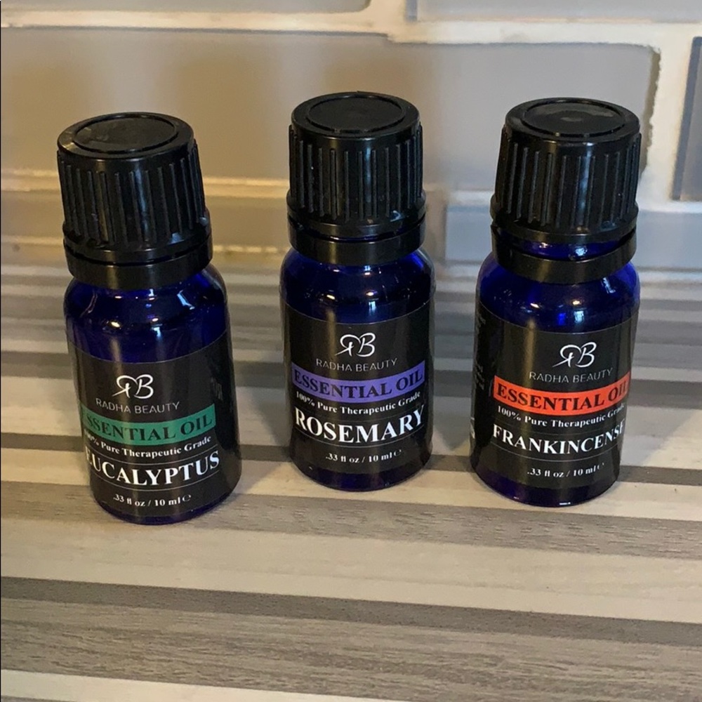 Essential Oil Set rosemary frankincense eucalyptus